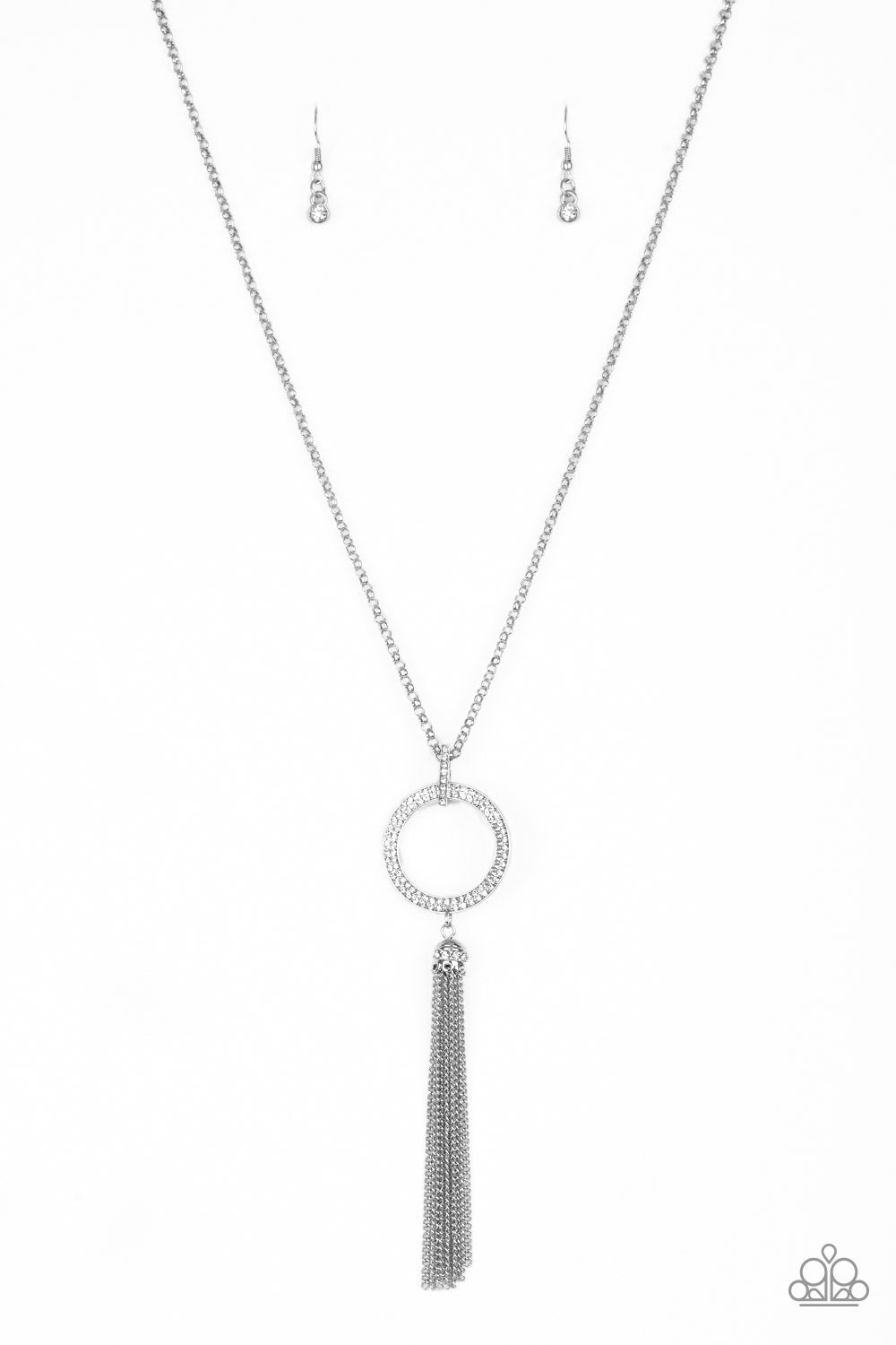 Straight to the Top - white - Paparazzi necklace