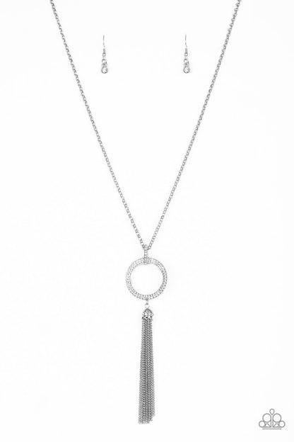 Straight to the Top - white - Paparazzi necklace