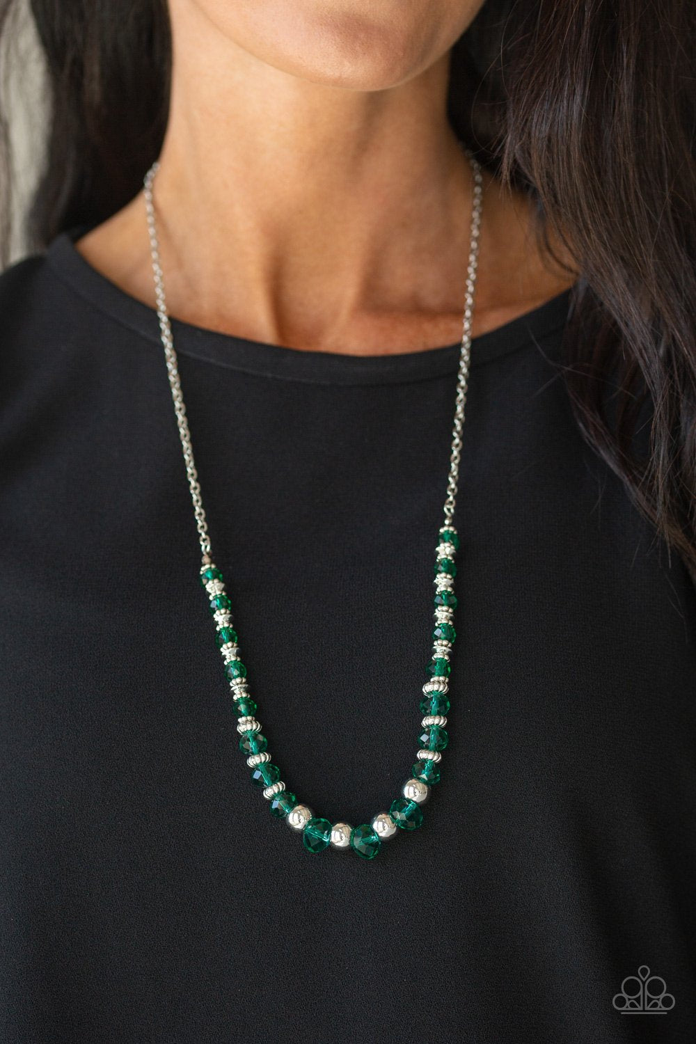Stratosphere Sparkle-green-Paparazzi necklace