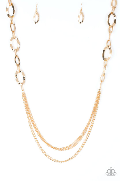 Street Beat - gold - Paparazzi necklace