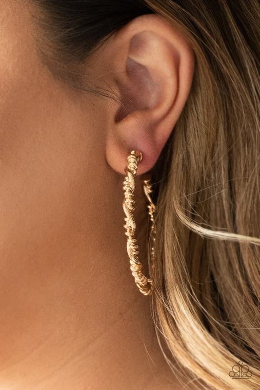 Street Mod-gold-Paparazzi earrings