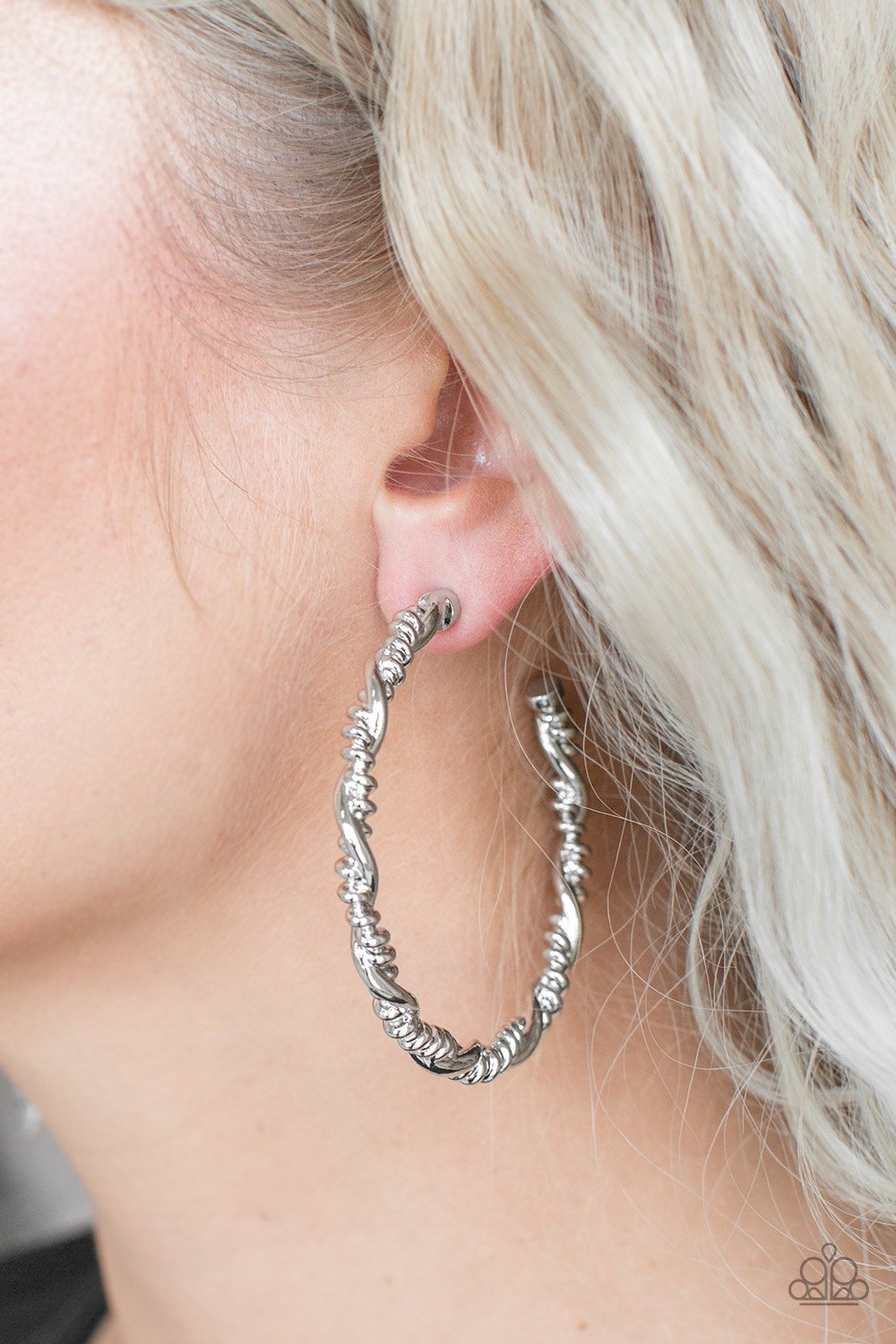 Street Mod-silver-Paparazzi earrings