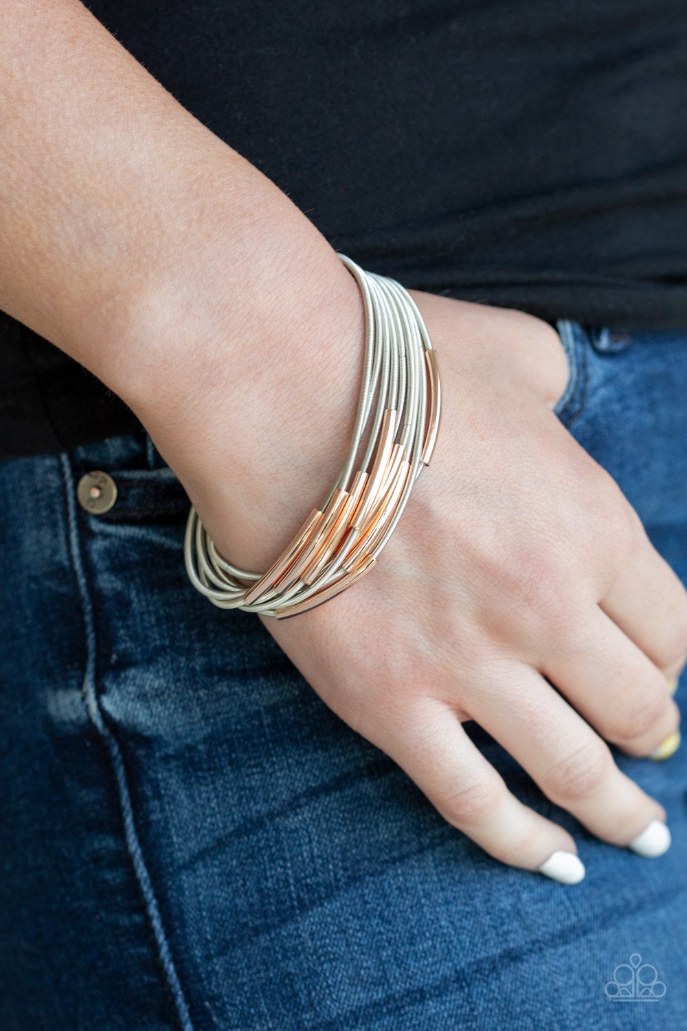 Stretch Your Boundaries - silver - Paparazzi bracelet