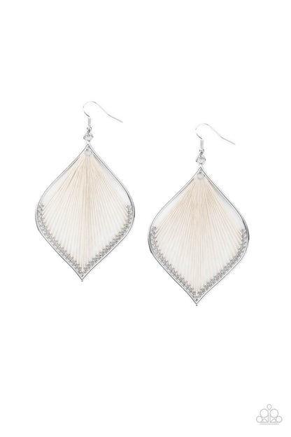 String Theory - white - Paparazzi earrings