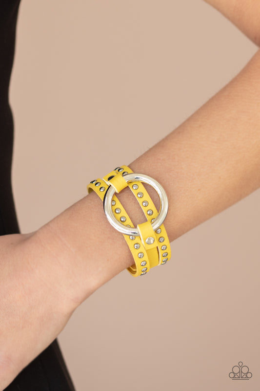 Studded Statement Maker - yellow - Paparazzi bracelet