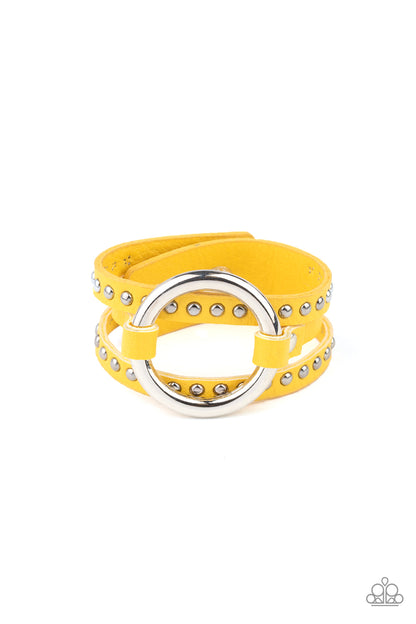 Studded Statement Maker - yellow - Paparazzi bracelet