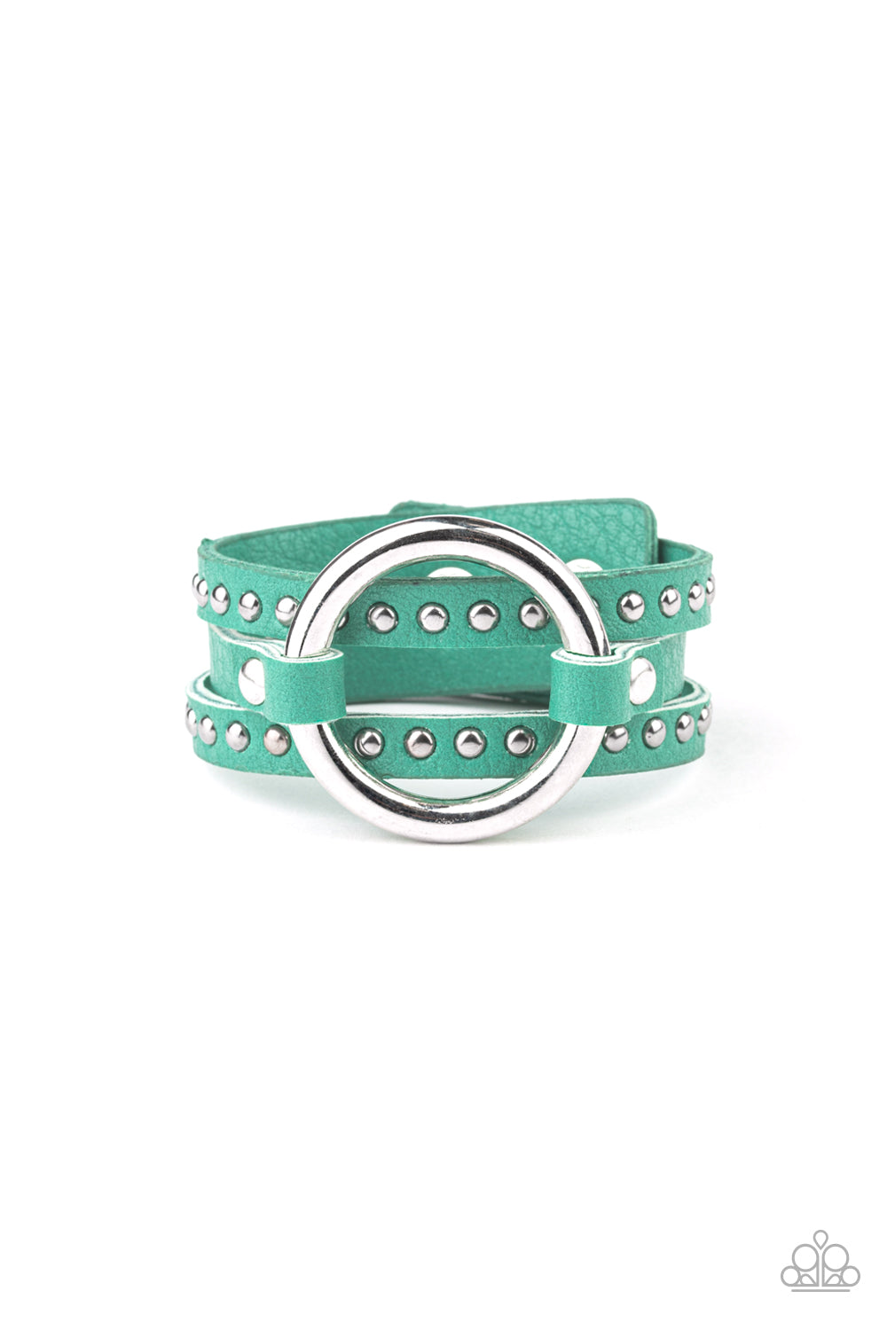 Studded Statement Maker - green - Paparazzi bracelet