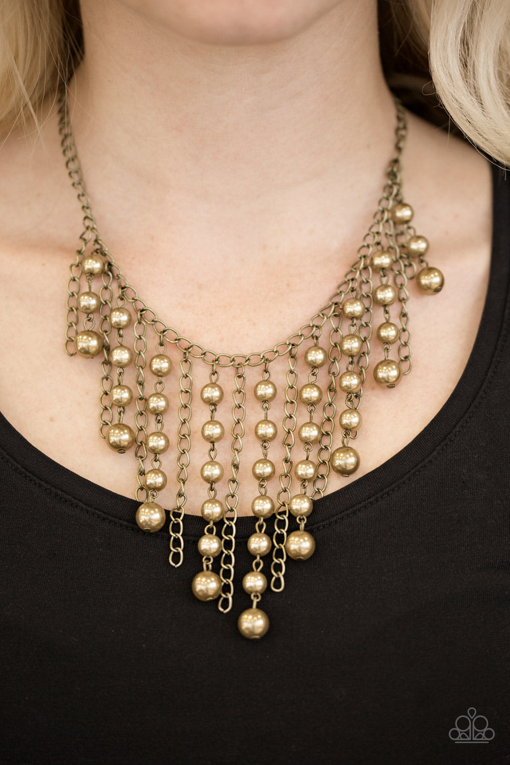 Stun Control - brass - Paparazzi necklace