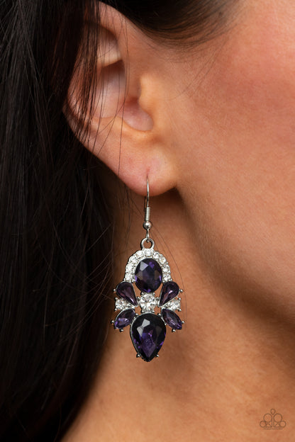 Stunning Starlet - purple - Paparazzi earrings