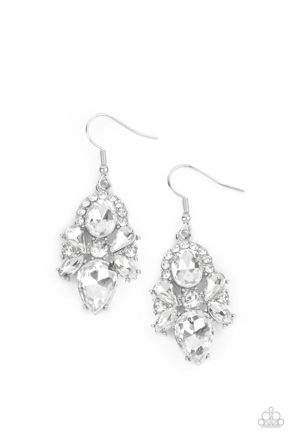 Stunning Starlet - white - Paparazzi earrings