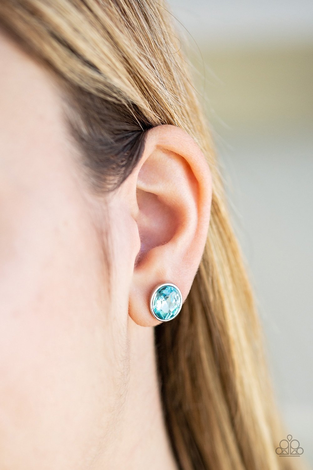 Stunning Shine - blue - Paparazzi earrings