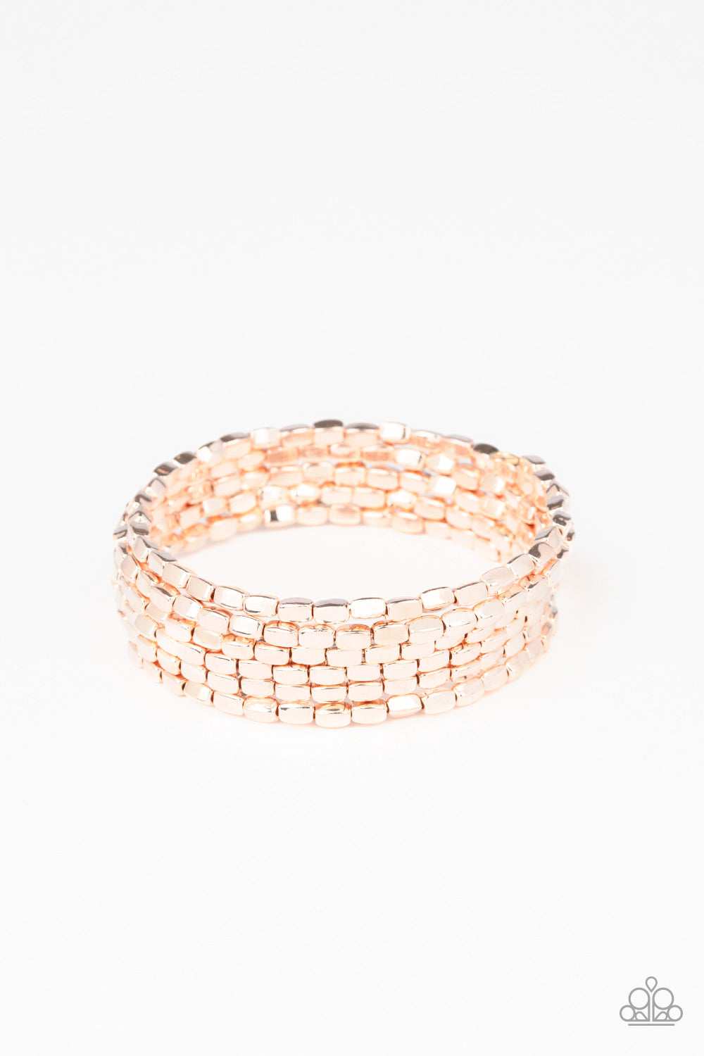 Stunningly Stacked - rose gold - Paparazzi bracelet