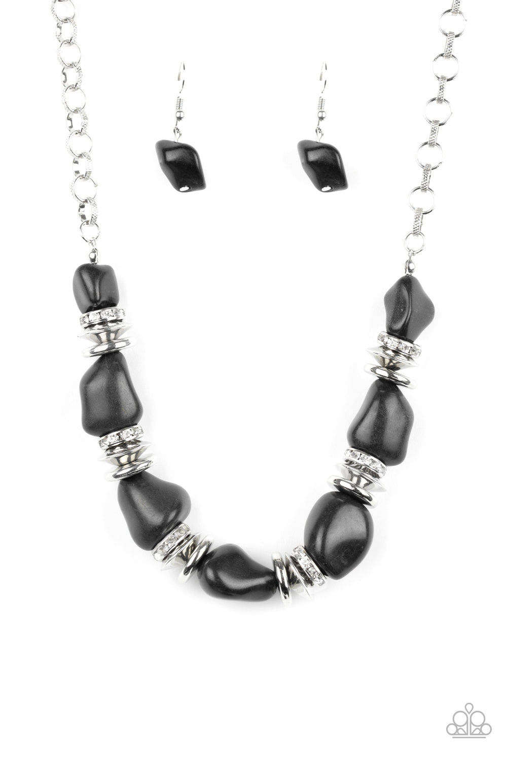 Stunningly Stone Age - black - Paparazzi necklace – JewelryBlingThing