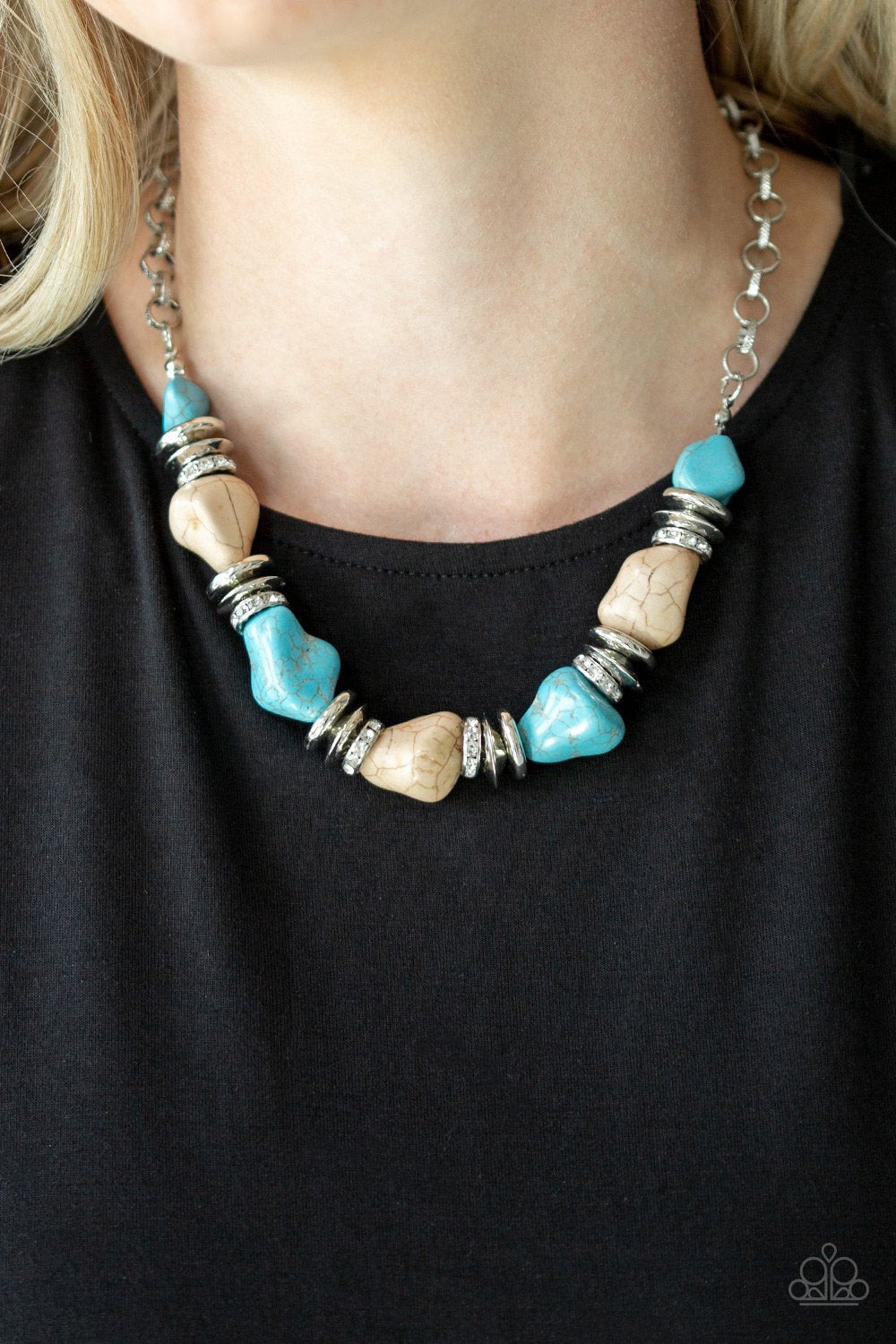 Stunningly Stone Age-multi-Paparazzi necklace