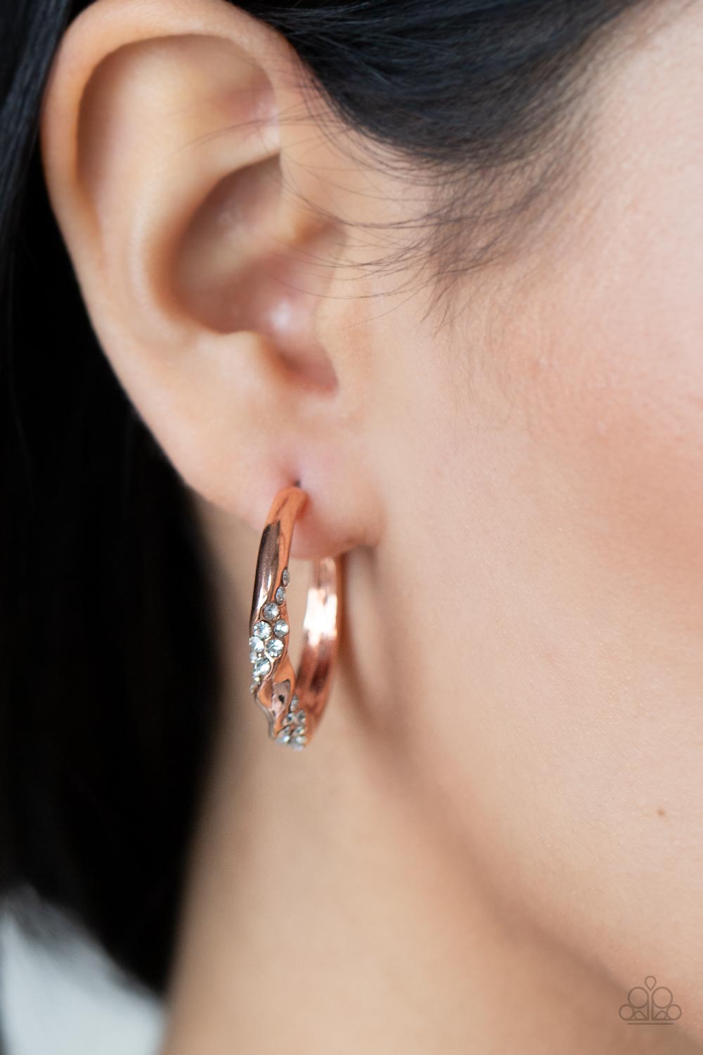 Subliminal Shimmer - copper - Paparazzi earrings