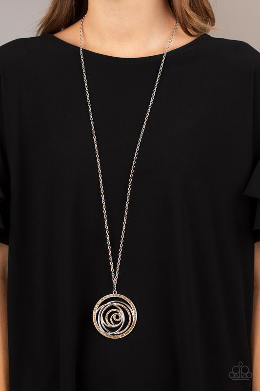 Subliminal Sparkle - brown - Paparazzi necklace