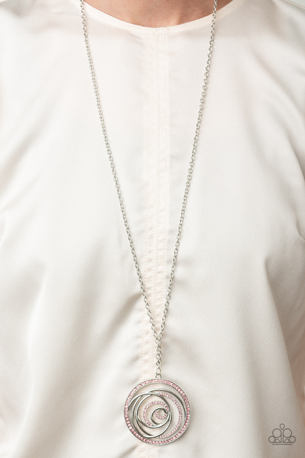 Subliminal Sparkle - pink - Paparazzi necklace