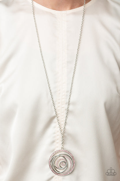 Subliminal Sparkle - pink - Paparazzi necklace