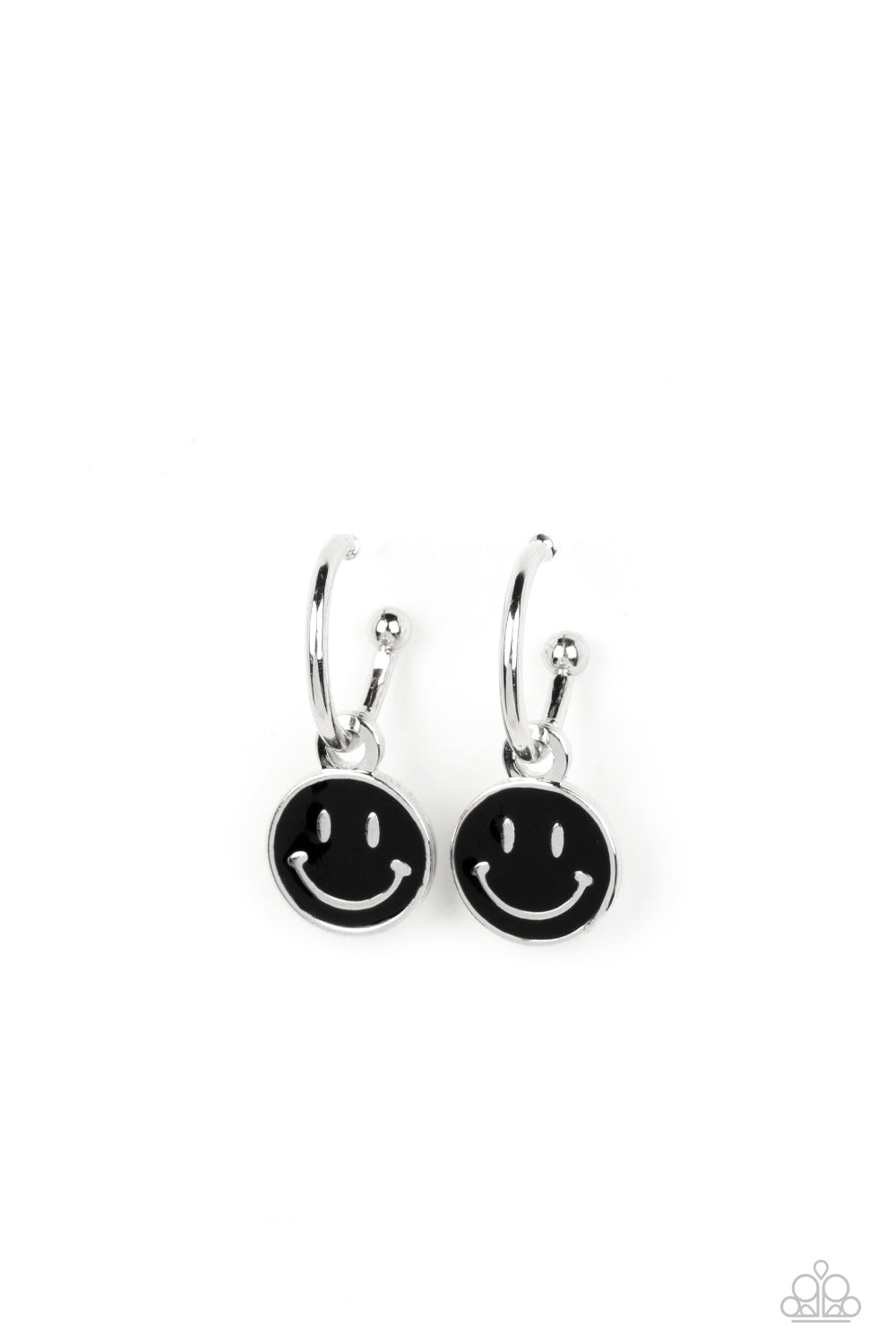 Subtle Smile - black - Paparazzi earrings