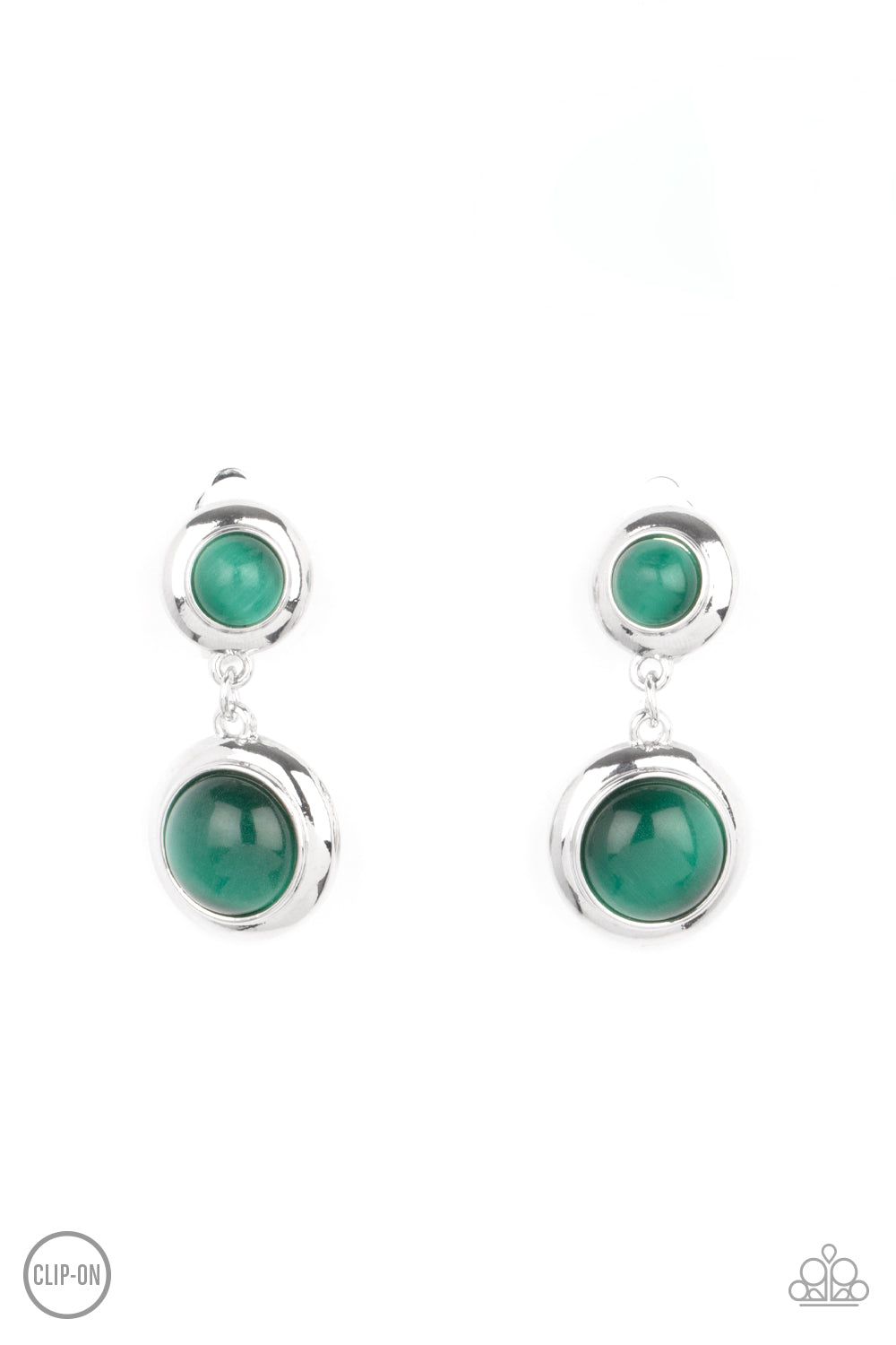 Subtle Smolder - green - Paparazzi CLIP ON earrings