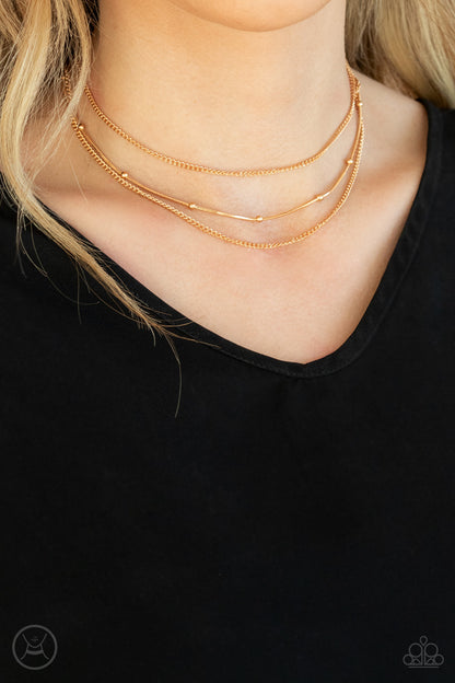 Subtly Stunning - gold - Paparazzi necklace