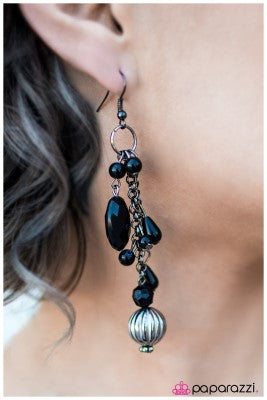 Suddenly Splendid - Black - Paparazzi earrings