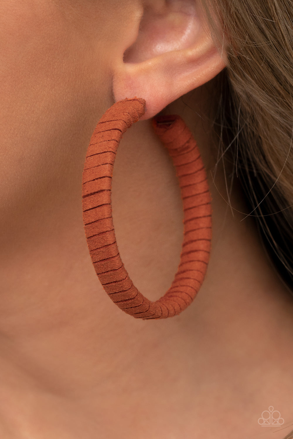 Suede Parade - orange - Paparazzi earrings