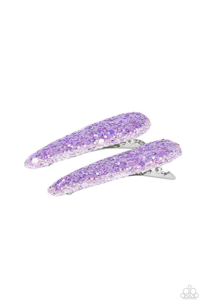Sugar Plum Sparkle - purple - Paparazzi hair clip