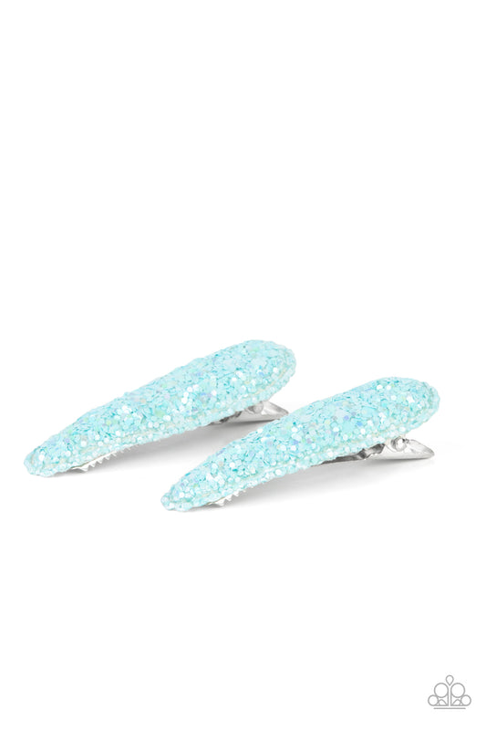 Sugar Plum Sparkle - blue - Paparazzi hair clip