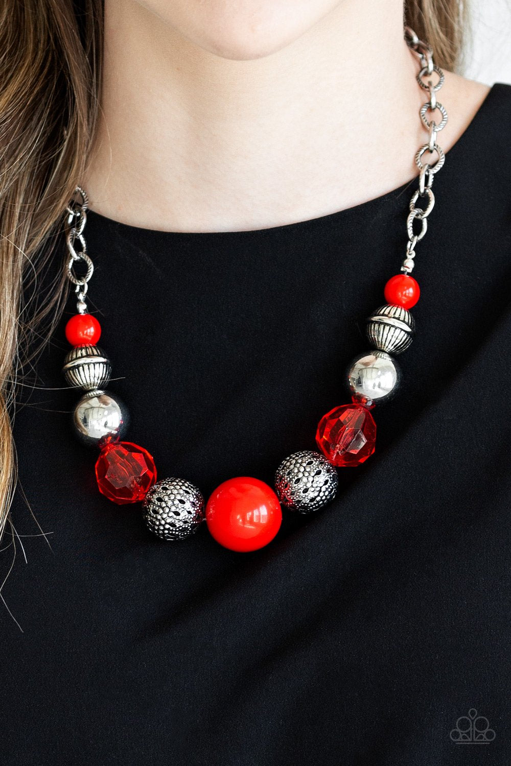 Sugar Sugar-red-Paparazzi necklace