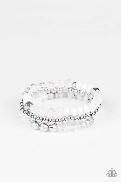 Sugary Shimmer - white - Paparazzi bracelet