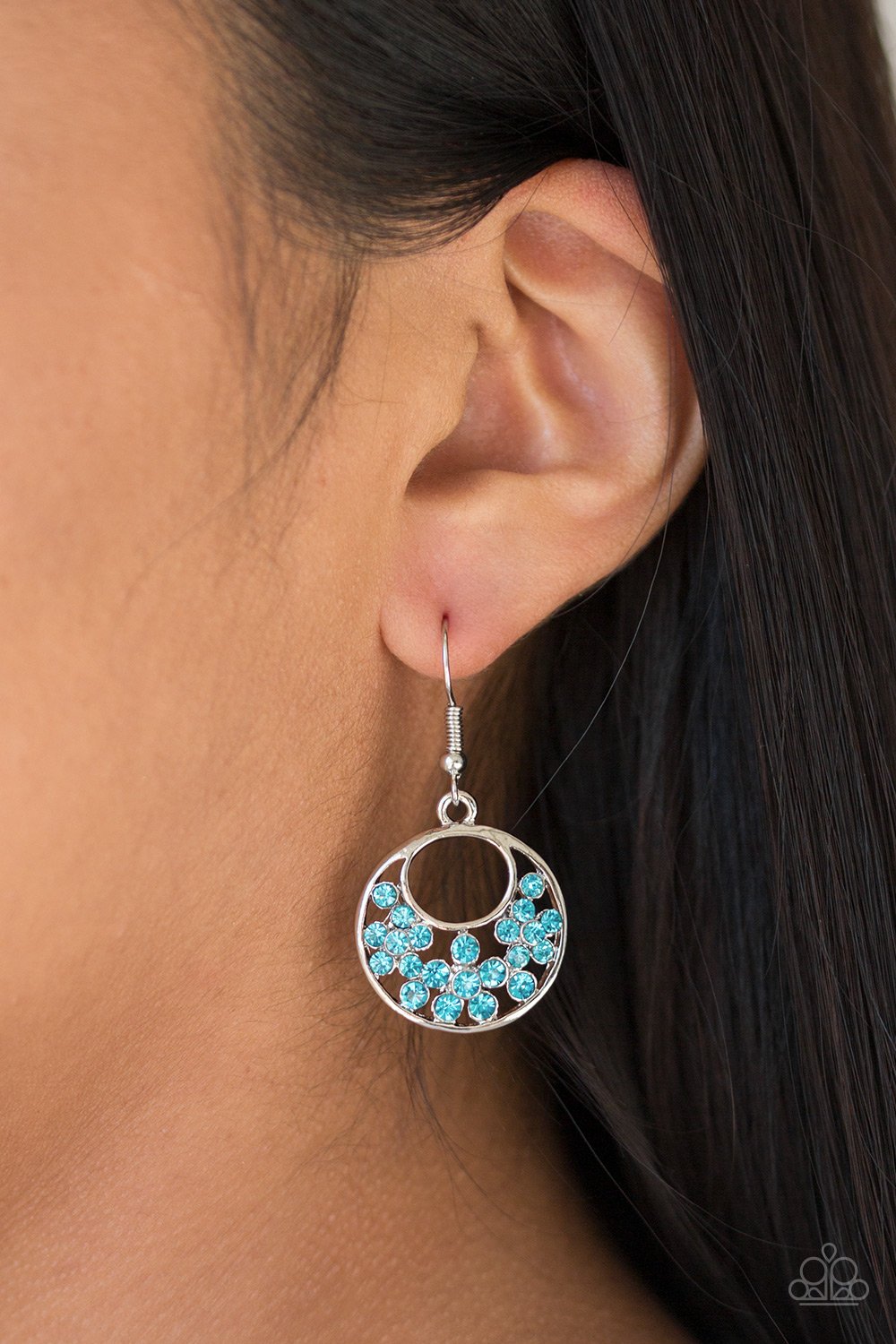 Sugary Shine-blue-Paparazzi earrings