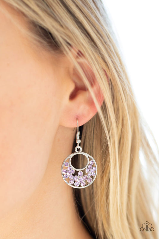 Sugary Shine-purple-Paparazzi earrings