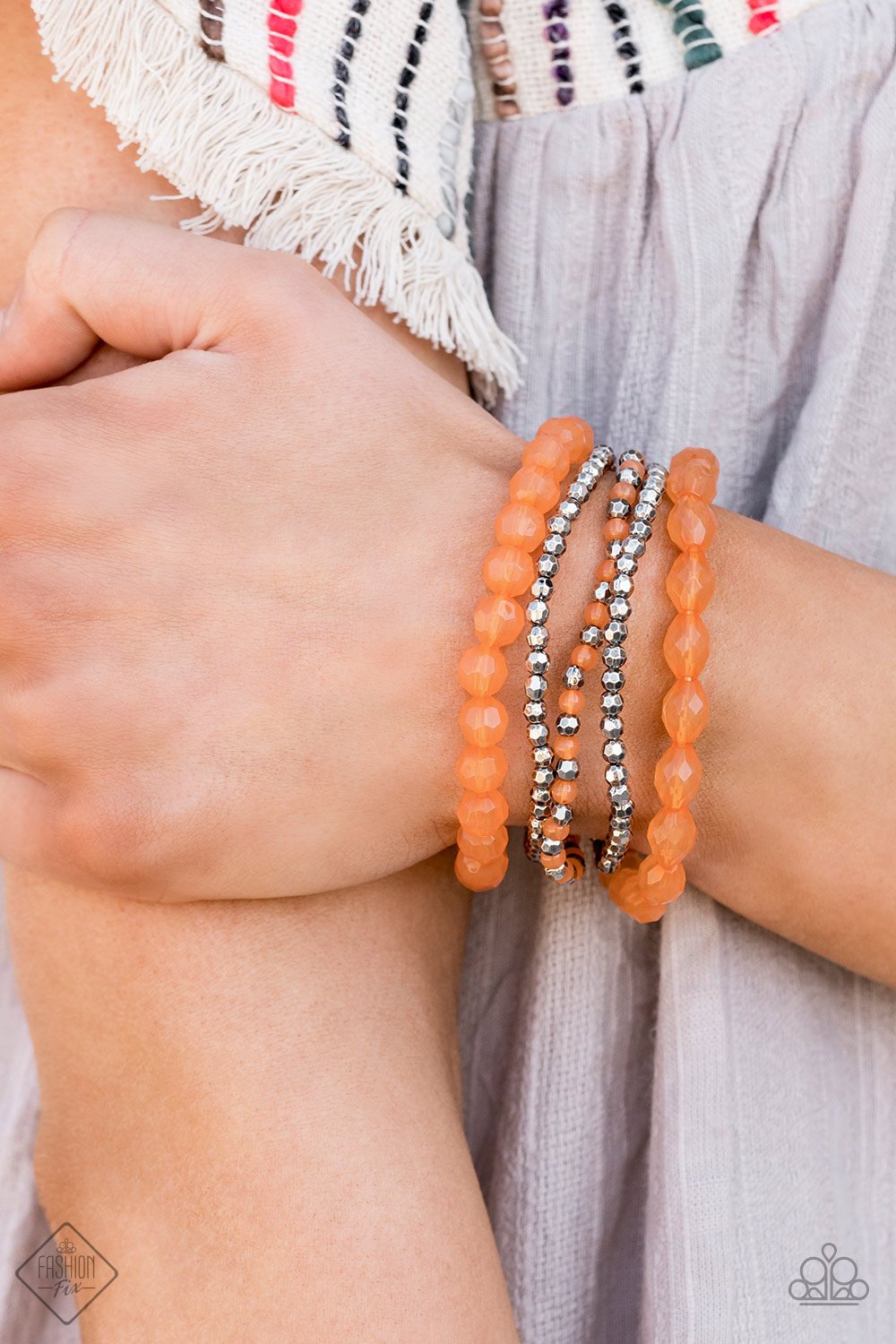 Sugary Sweet-orange-Paparazzi bracelet