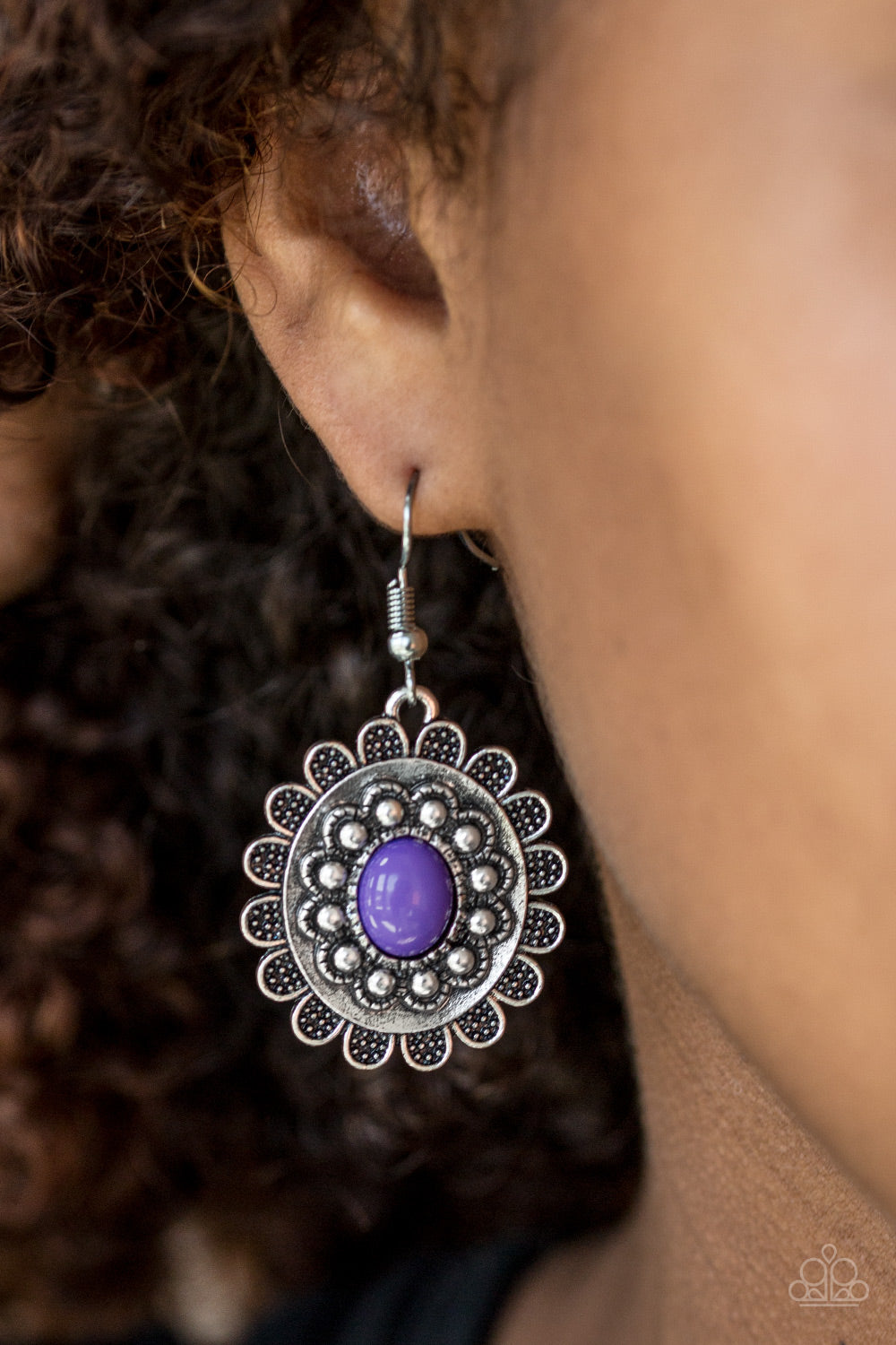 Summer Blooms - purple - Paparazzi earrings