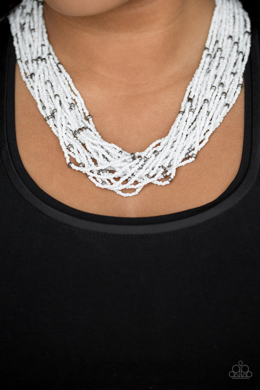 Summer Samba - white - Paparazzi necklace