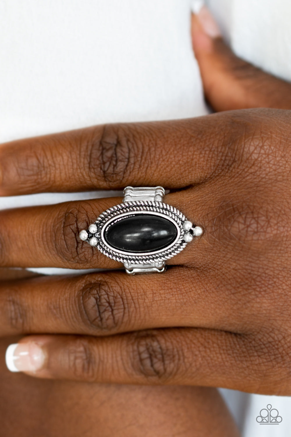 Summer Sandstone - black - Paparazzi ring