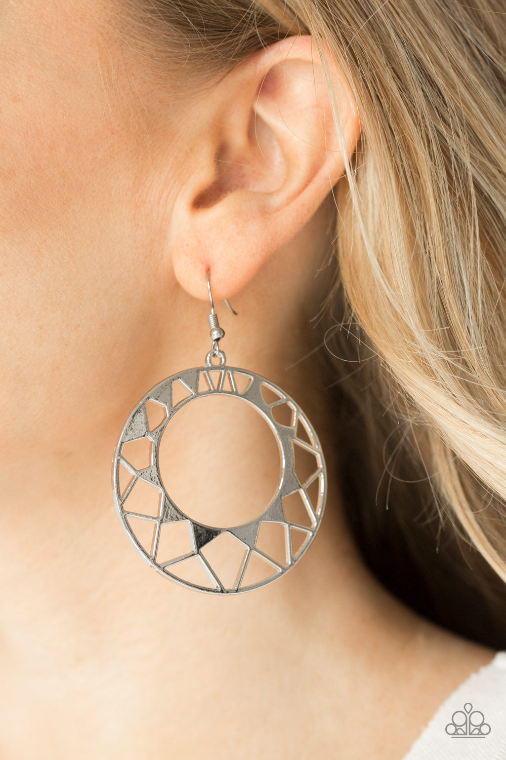 Summer Sunshine - silver - Paparazzi earrings