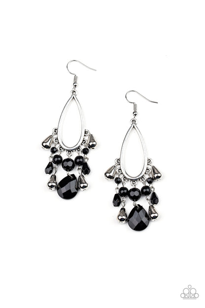 Summer Catch - black - Paparazzi earrings