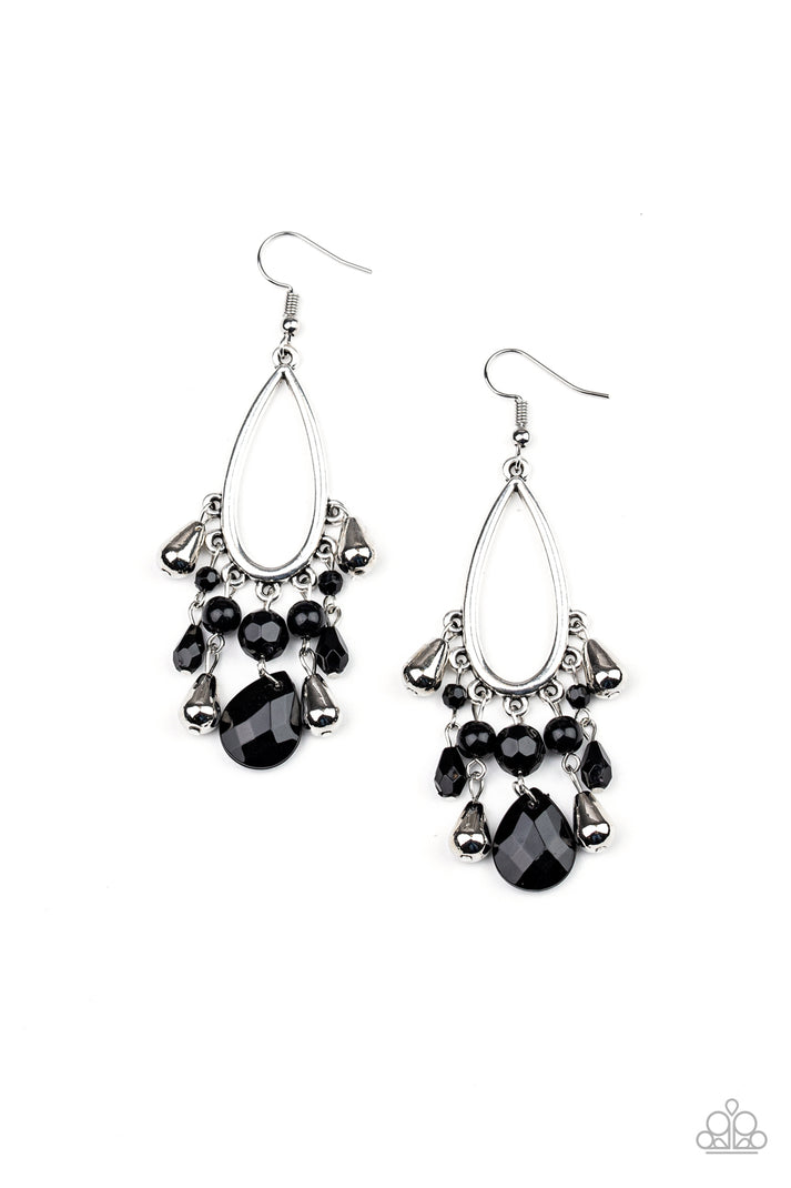 Summer Catch - black - Paparazzi earrings – JewelryBlingThing