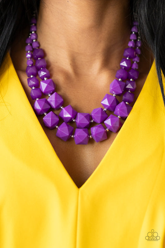 Summer Excursion - purple - Paparazzi necklace