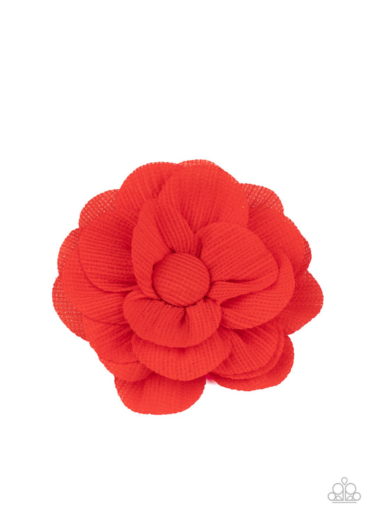 Summer Soiree - red - Paparazzi hair clip