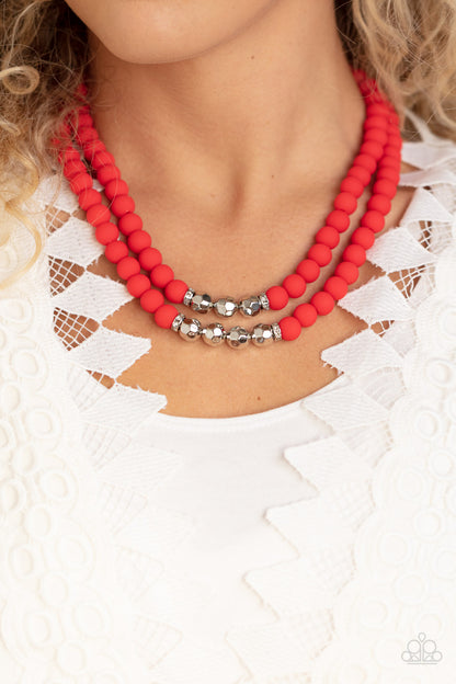 Summer Splash - red - Paparazzi necklace