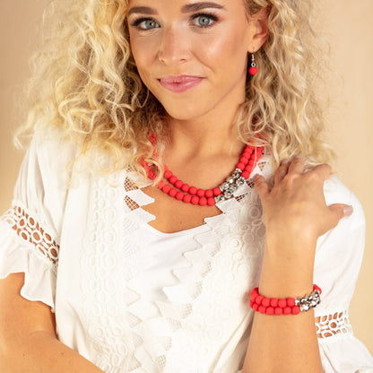 Summer Splash - red - Paparazzi necklace