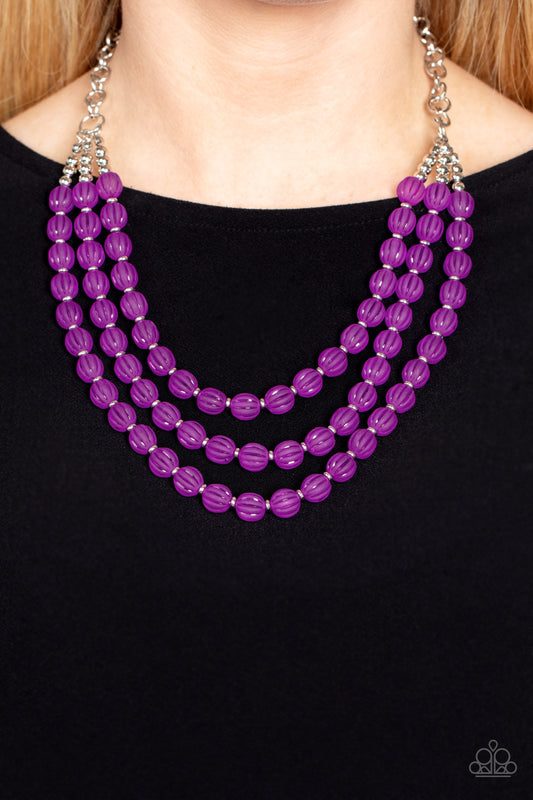 Bewitching Beading - Purple - Paparazzi Necklace