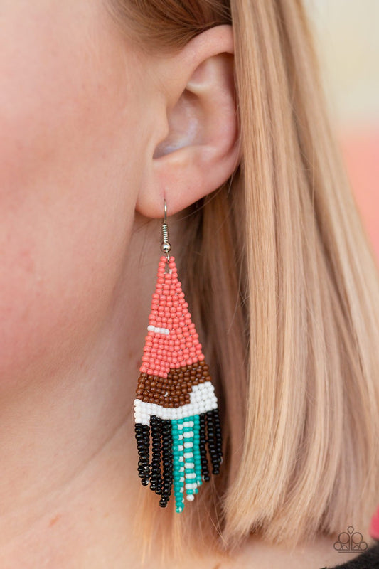 Summer Heat-orange-Paparazzi earrings