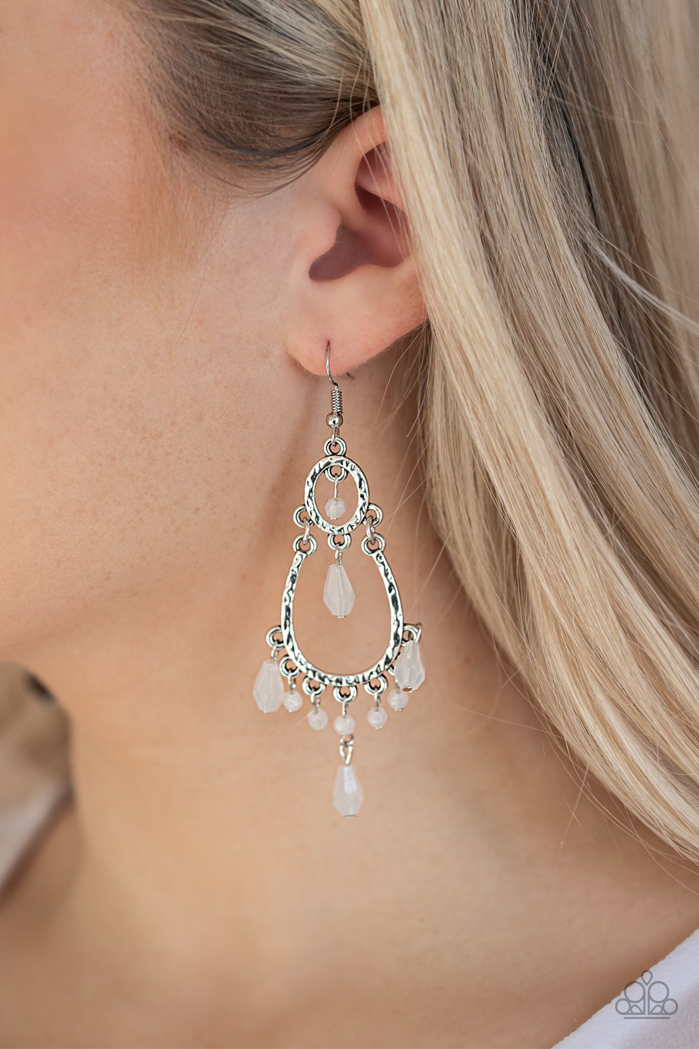 Summer Sorbet-white-Paparazzi earrings