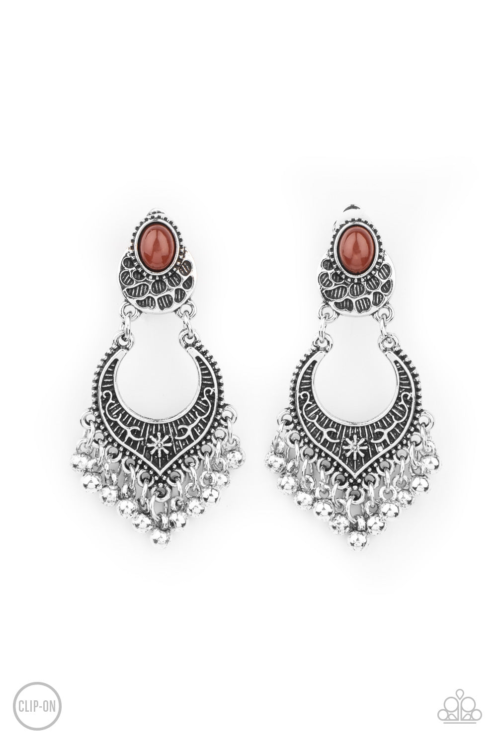 Summery Gardens - brown - Paparazzi CLIP ON earrings