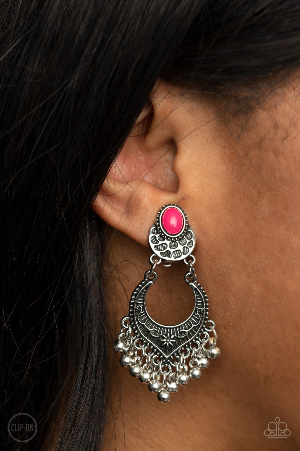 Summery Gardens - pink - Paparazzi CLIP ON earrings