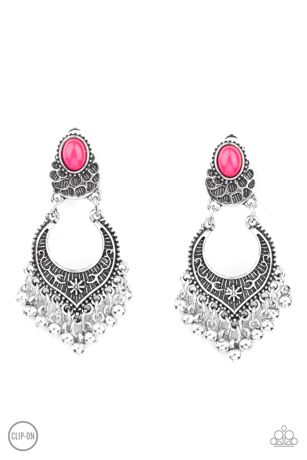 Summery Gardens - pink - Paparazzi CLIP ON earrings